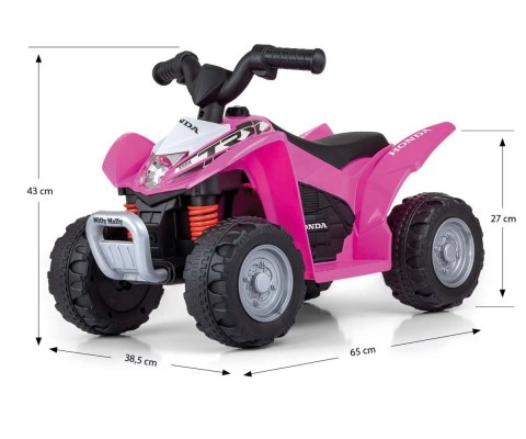 Pojazd quad na akumulator honda atv różowy