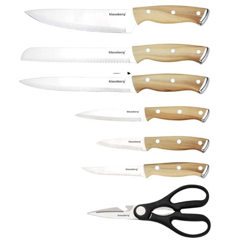 Zestaw noży kuchennych, 13 el., ostrzałka, klausberg kb-9038