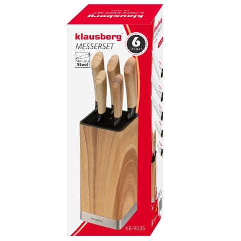 Zestaw noży kuchennych, 5 noży w bloku, klausberg kb-9035