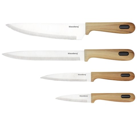 Zestaw noży kuchennych, 3 deski + stojak, klausberg kb-9037