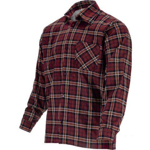 Koszula flanelowa krata bordo., 170g/m2, "l", ce, lahti