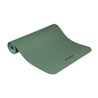 Mata gimnastyczna do ćwiczeń joga, pilates, fitness, 183x61cm, grubość 1cm, materiał TPE, zielona, REBEL ACTIVE