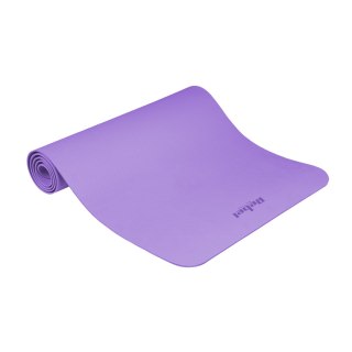 Mata gimnastyczna do ćwiczeń joga, pilates, fitness, 183x61cm, grubość 4mm, materiał TPE, fioletowa, REBEL ACTIVE