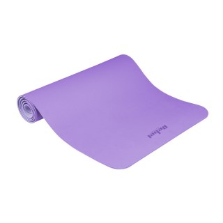 Mata gimnastyczna do ćwiczeń joga, pilates, fitness, 183x61cm, grubość 4mm, materiał TPE, fioletowa, REBEL ACTIVE