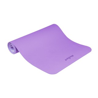 Mata gimnastyczna do ćwiczeń joga, pilates, fitness, 183x61cm, grubość 6mm, materiał TPE, fioletowa, REBEL ACTIVE