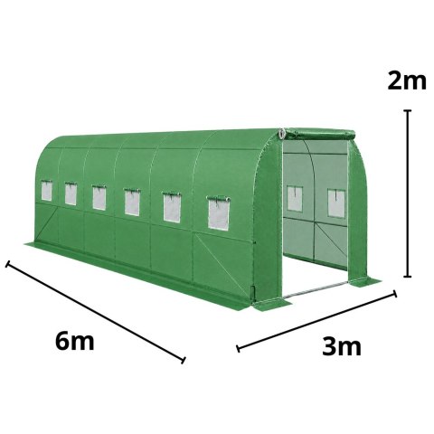 Tunel Ogrodowy Foliowy Szklarnia Na Warzywa PRO Stelaż 25MM 6x3x2M 18M?
