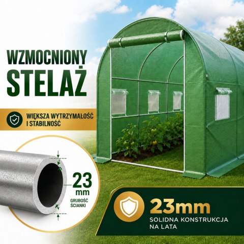 Tunel Ogrodowy Foliowy Szklarnia Na Warzywa PRO Stelaż 25MM 6x3x2M 18M?