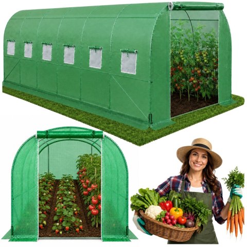 Tunel Ogrodowy Foliowy Szklarnia Na Warzywa PRO Stelaż 25MM 8x3x2M 24M?