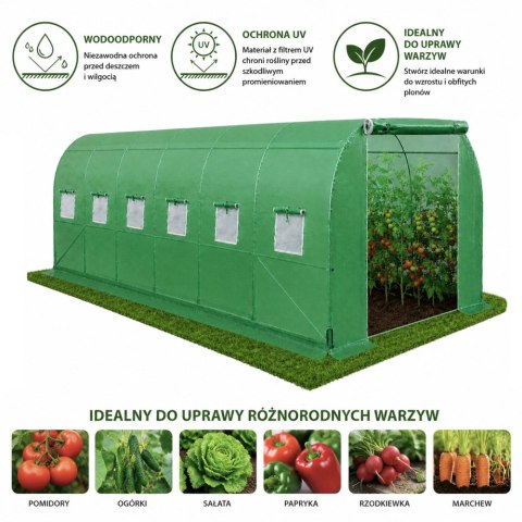 Tunel Ogrodowy Foliowy Szklarnia Na Warzywa PRO Stelaż 25MM 8x3x2M 24M?