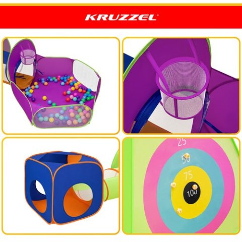 Namiot dla dzieci z tunelami 5w1 Kruzzel