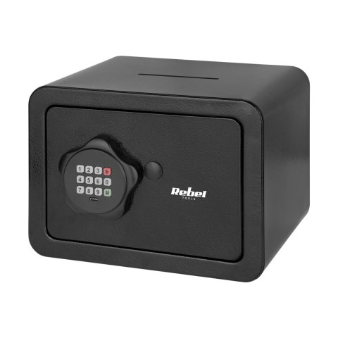 Sejf domowy elektroniczny na kod PIN i klucz ? sejf na pieniądze i dokumenty Rebel RB-7001