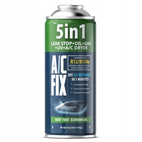 52-335# Czynnik gaz do klimatyzacji 5w1 r12 r134a 235g ac fix 24-pak
