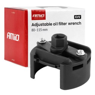 Klucz do filtra oleju nastawny 80?115 mm crv amio-04955