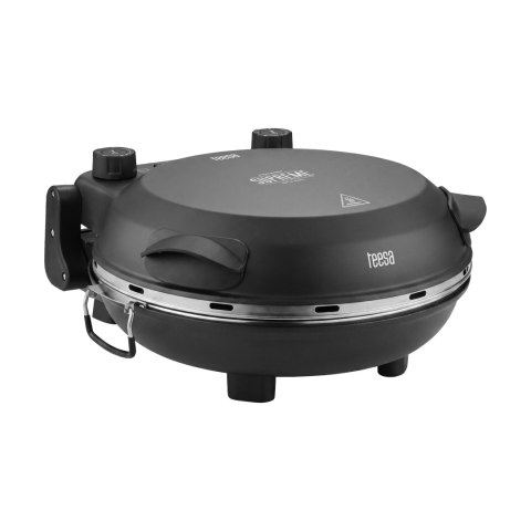 Piec do pizzy TEESA SUPREME FUN 1200W, 420 stopni, dwie grzałki, czarny