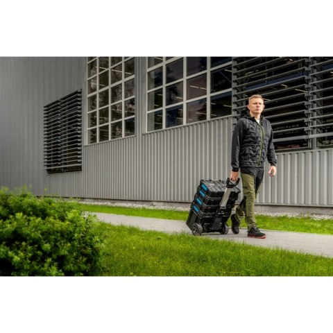 Bluza męska z kapturem, pikowana, ocieplana, rozm m