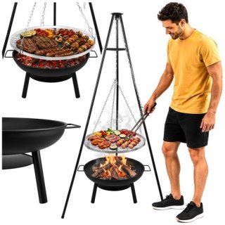 Grill ogrodowy trójnóg 167x58cm Kaminer