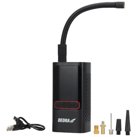 Pompka powietrza 2x2000mah,powerbank,bezprz.,3 różne wentyle