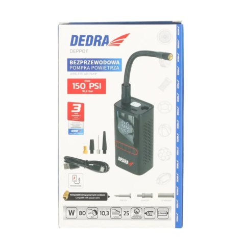 Pompka powietrza 2x2000mah,powerbank,bezprz.,3 różne wentyle
