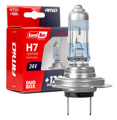 Żarówki halogenowe h7 24v 70w px26d lumitec limited +120% duo amio-04952
