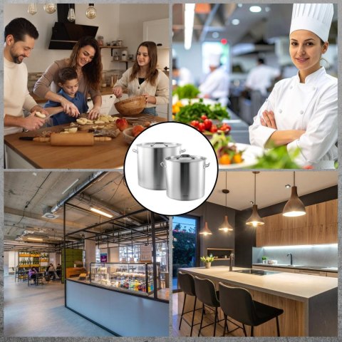 Zestaw 2 garnków gastronomicznych kinghoff kh-2050 50 l + 98 l