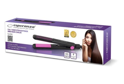 EBP002 Esperanza prostownica z lokówką do włosów sleek
