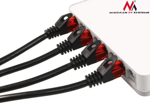 Przewód kabel patchcord UTP Maclean, wtyk-wtyk, Cat6, 20m, czarny, MCTV-741