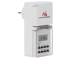 Timer cyfrowy Maclean, zewnętrzny, funkcja losowa, 10 programów, max 156 programów, 3600 W, IP44, MCE08