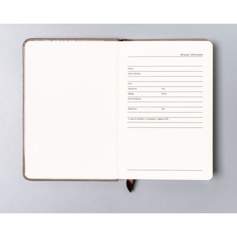 Notes w formacie A6 w kolorze khaki zadrukowany w linie - Peterson
