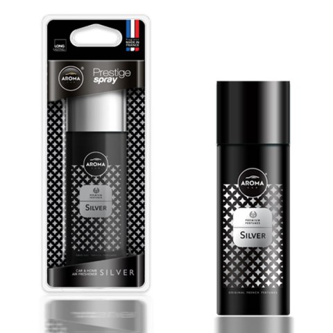 Odświeżacz powietrza aroma prestige spray silver