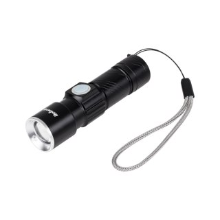 Latarka aluminiowa 3W Rebel (ZOOM, wtyk USB)