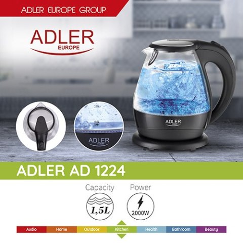 AD 1224 Czajnik szklany 1,5 l