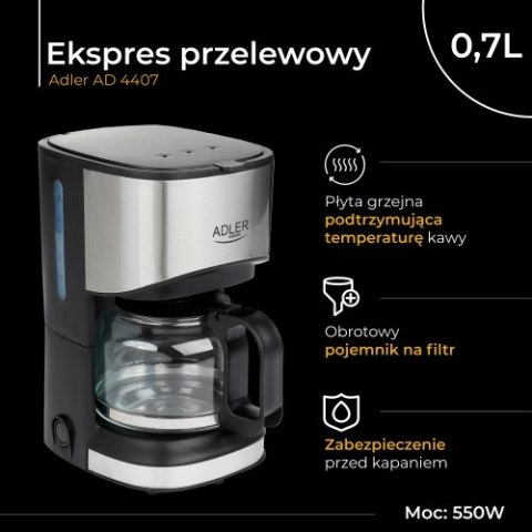 AD 4407 Ekspres przelewowy 0,7l