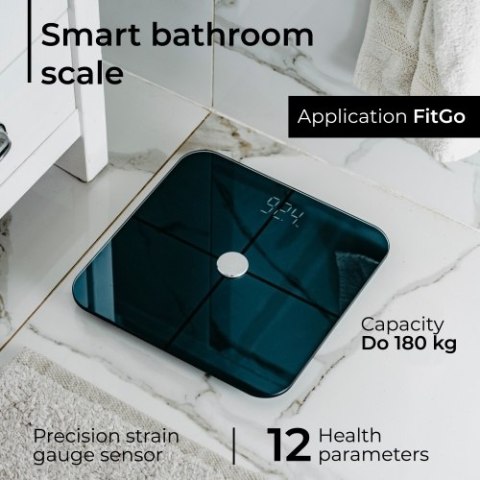 AD 8187 Black Waga łazienkowa analityczna smart - aplikacja fitgo
