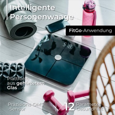 AD 8187 Black Waga łazienkowa analityczna smart - aplikacja fitgo