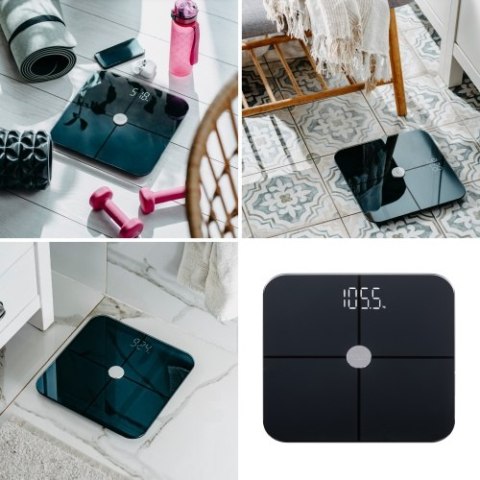 AD 8187 Black Waga łazienkowa analityczna smart - aplikacja fitgo