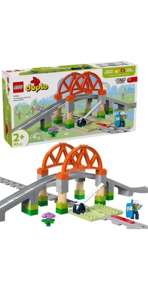 Klocki duplo 10426 most i tory kolejowe - zestaw rozszerzający