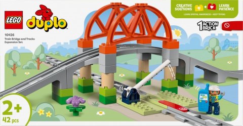 Klocki duplo 10426 most i tory kolejowe - zestaw rozszerzający
