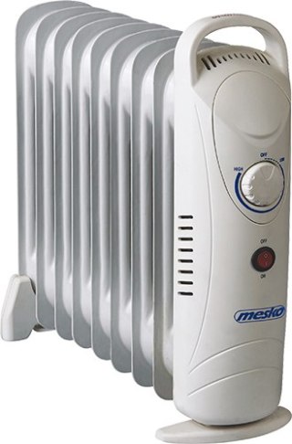 MS 7805 Grzejnik olejowy 1000 w, 9 żeberek, płynna regulacja temperatury, automatyczna kontrola poboru mocy, zabezpieczenie prze