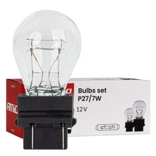 Żarówki halogenowe p27/7w 12v 27/7w w2.5x16q 10szt. amio-04513
