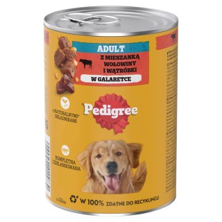 Pedigree Mokra Karma Dla Dorosłych Psów Z Wołowiną W Galarecie Puszka 400g