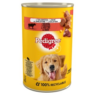 Pedigree Mokra Karma Dla Dorosłych Psów Z Wołowiną W Galarecie Puszka 400g