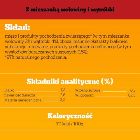 Pedigree Mokra Karma Dla Dorosłych Psów Z Wołowiną W Galarecie Puszka 400g