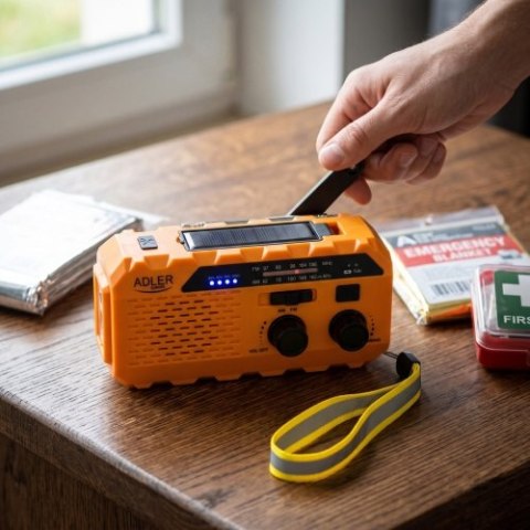 AD 1197 Radio solarne z korbką ręczną