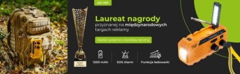 AD 1197 Radio solarne z korbką ręczną
