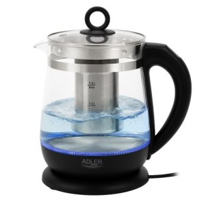 AD 1299 black Czajnik szklany 1,5 l z zaparzaczem i regulacją temperatury | 1,5 l | led | 60100°c |