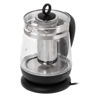 AD 1299 black Czajnik szklany 1,5 l z zaparzaczem i regulacją temperatury | 1,5 l | led | 60100°c |