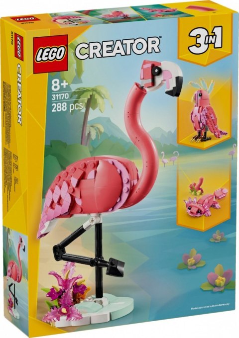 Klocki creator 31170 dzikie zwierzęta: różowy flaming