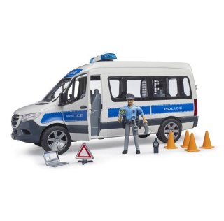Zestaw mercedes-benz sprinter policyjny z figurką i modułem światło/dźwięk