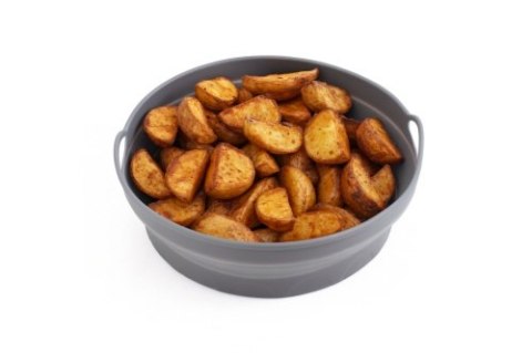 AD 6734 Tacka silikonowa do frytkownicy powietrznej | okrągła | 20,3 cm | wielokrotnego użytku | silikon spożywczy bpa free