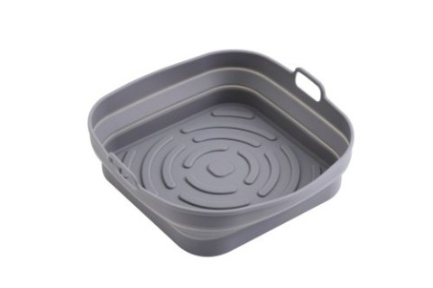 AD 6735 Tacka silikonowa do frytkownicy powietrznej | kwadratowa | 19,7 cm | wielokrotnego użytku | silikon spożywczy bpa free